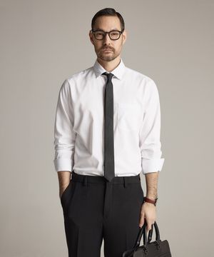 Gentlemens Philosophy 텐셀 플루이드 포켓 셔츠 화이트_JDSXZ02CSW