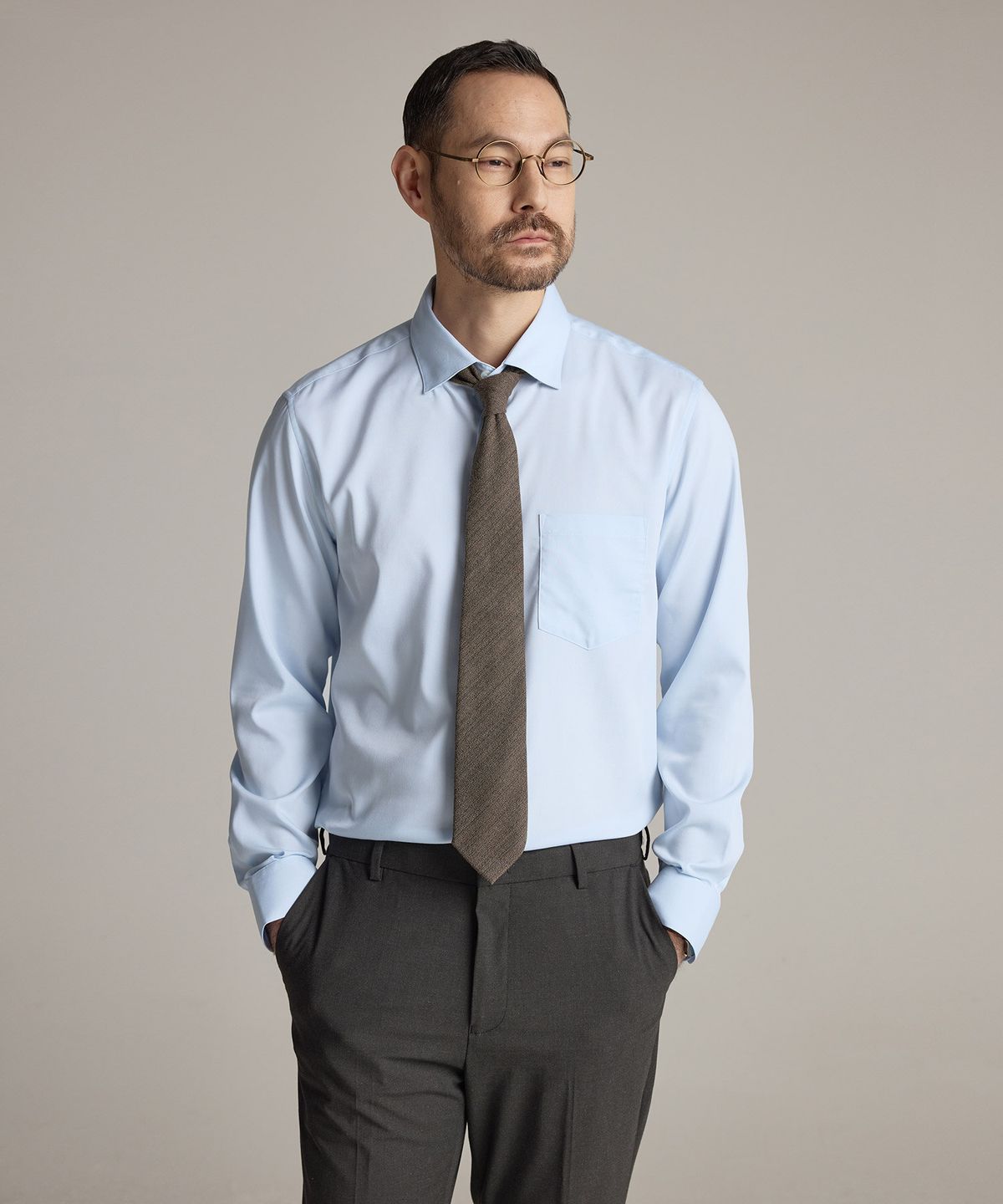 에스티코(STCO) Gentlemens Philosophy 텐셀 플루이드 포켓 셔츠 블루_JDSXZ04CSL