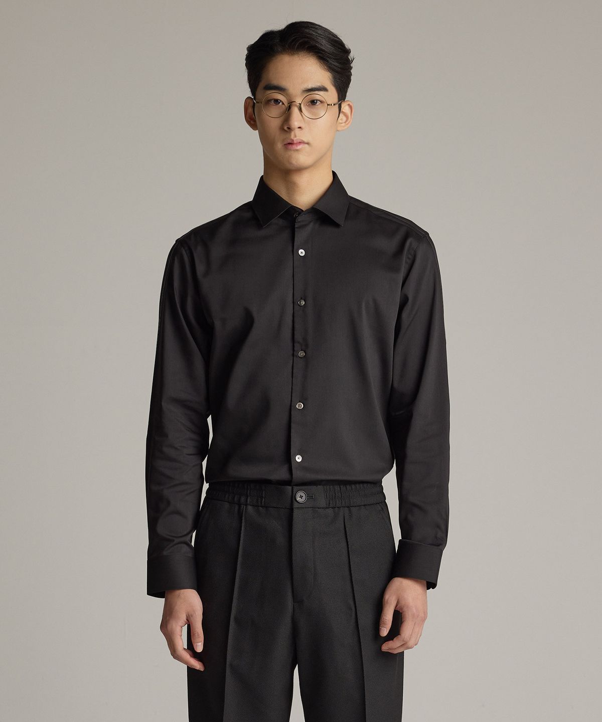 에스티코(STCO) Gentlemens Philosophy 텐셀 플루이드 셔츠 블랙_JDSXZ05CSB