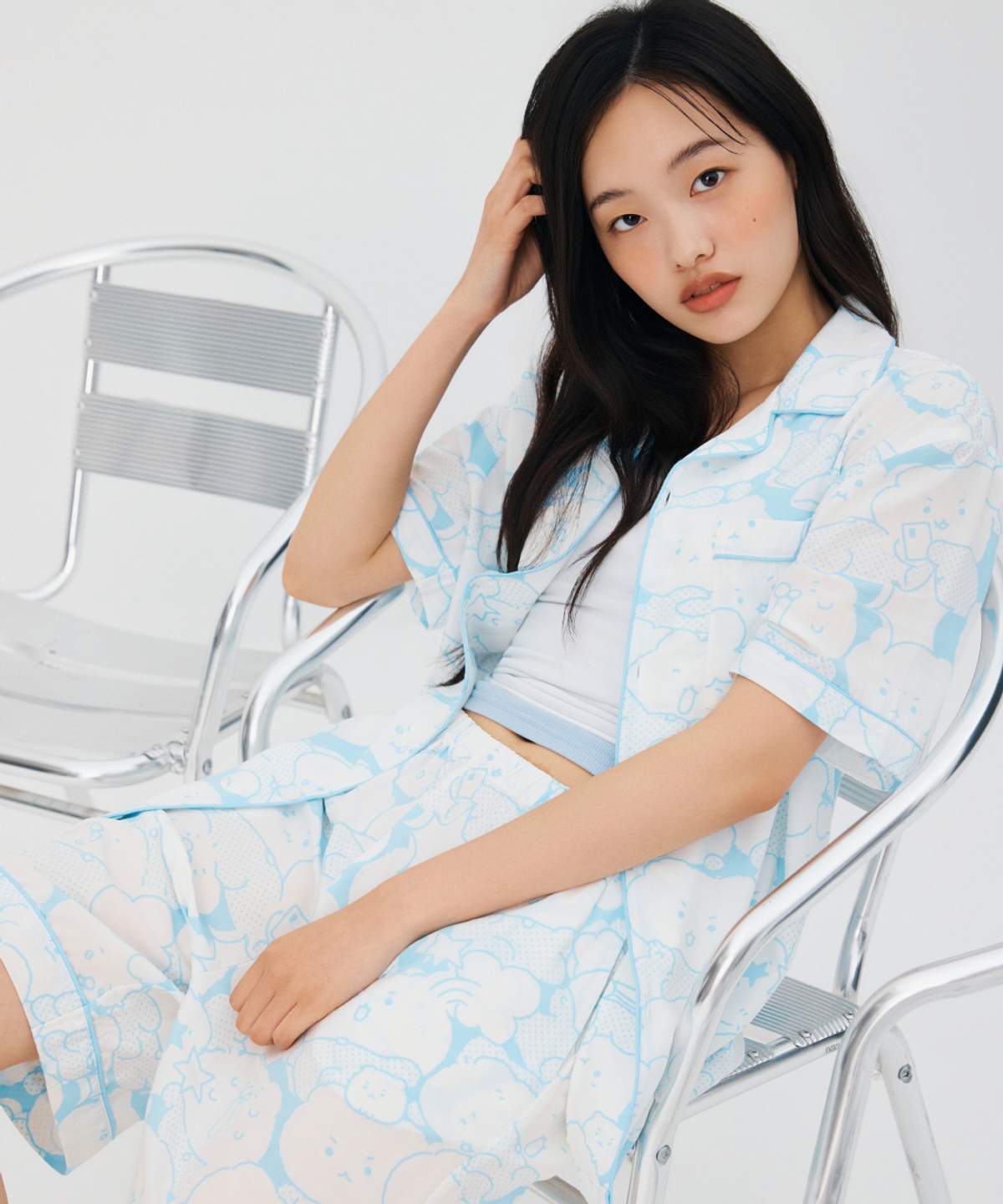 스파오(SPAO) [망그러진곰] 망고미 반팔 파자마(WHITE)_SPPPG25U03