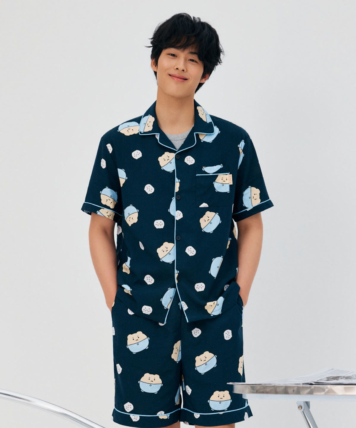 스파오(SPAO) [망그러진곰] 망고미 반팔 파자마(NAVY)_SPPPG25U03