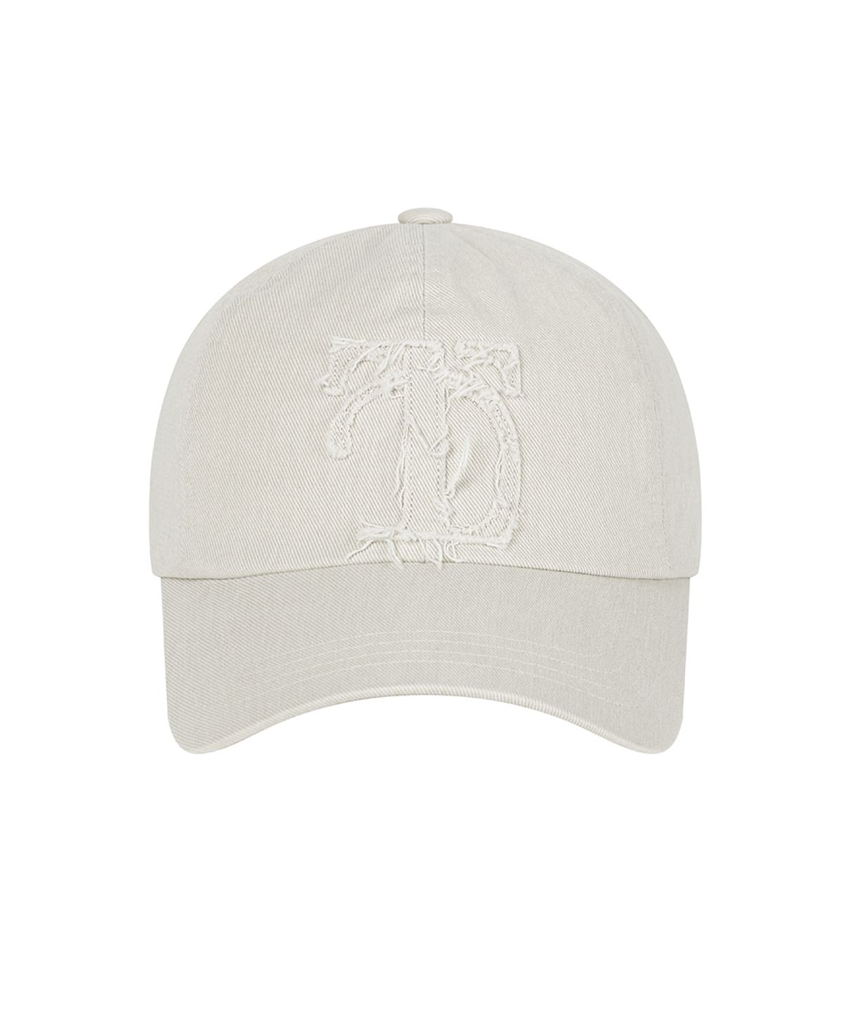 트리밍버드(TREEMINGBIRD) Raw Cut Damage Denim Cap [ Cream ]