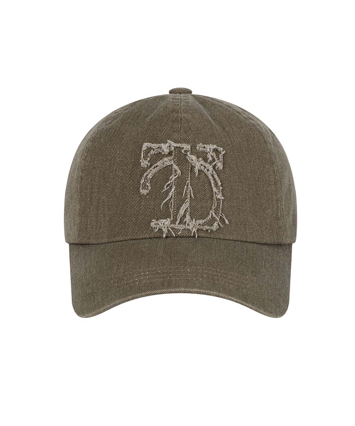 트리밍버드(TREEMINGBIRD) Raw Cut Damage Denim Cap [ Brown ]