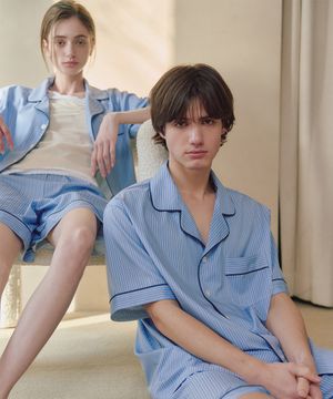 [2PACK] (uni) 클래식 루이즈 반팔 파자마 셋업