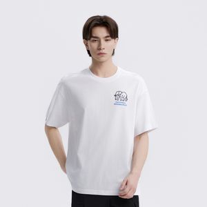 N262UTS960 라텔 리젠 동물 실루엣 그래픽 세미오버핏 반팔 티셔츠 WHITE