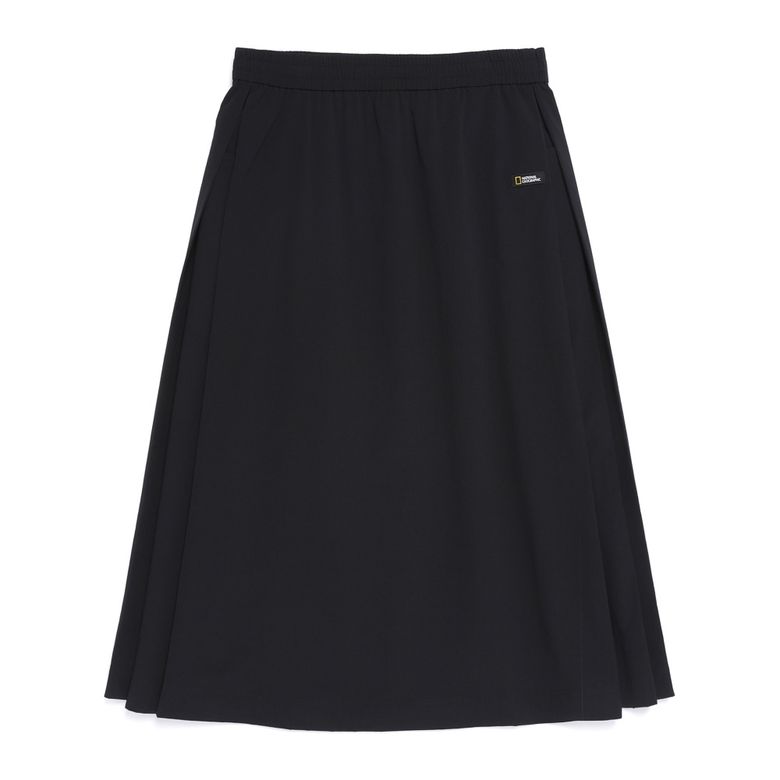 N262WSK940 여성 아델리 냉감 스트레치 A라인 스커트 BLACK