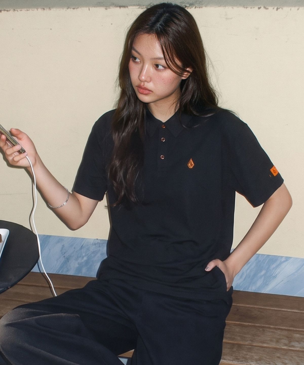 볼컴(VOLCOM) 워크웨어 V.Co 테크 컴포트핏 폴로셔츠(블랙)