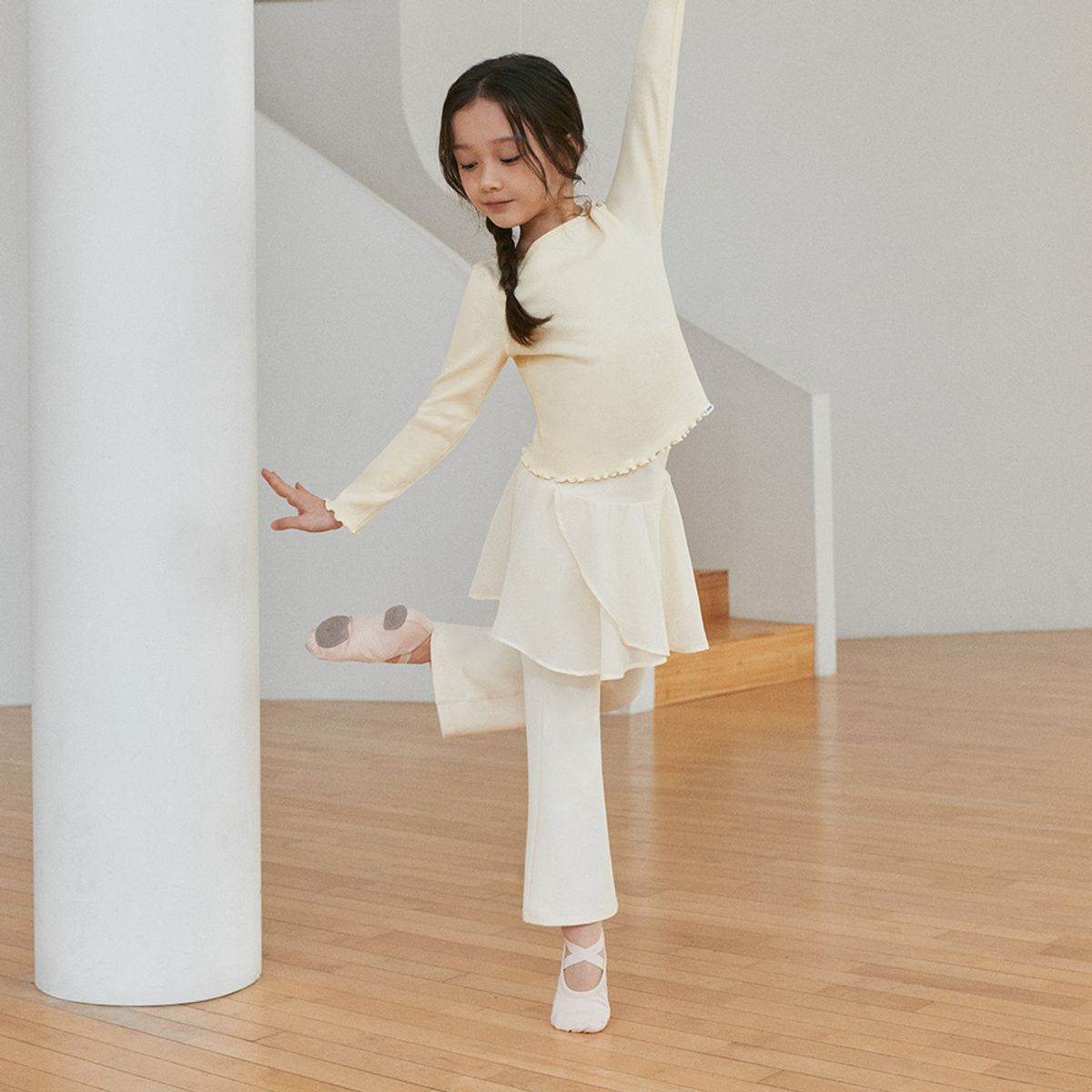 안다르 키즈(ANDAR KIDS) 키즈 에어엑스퍼트 부츠컷 치마 레깅스 (여아)