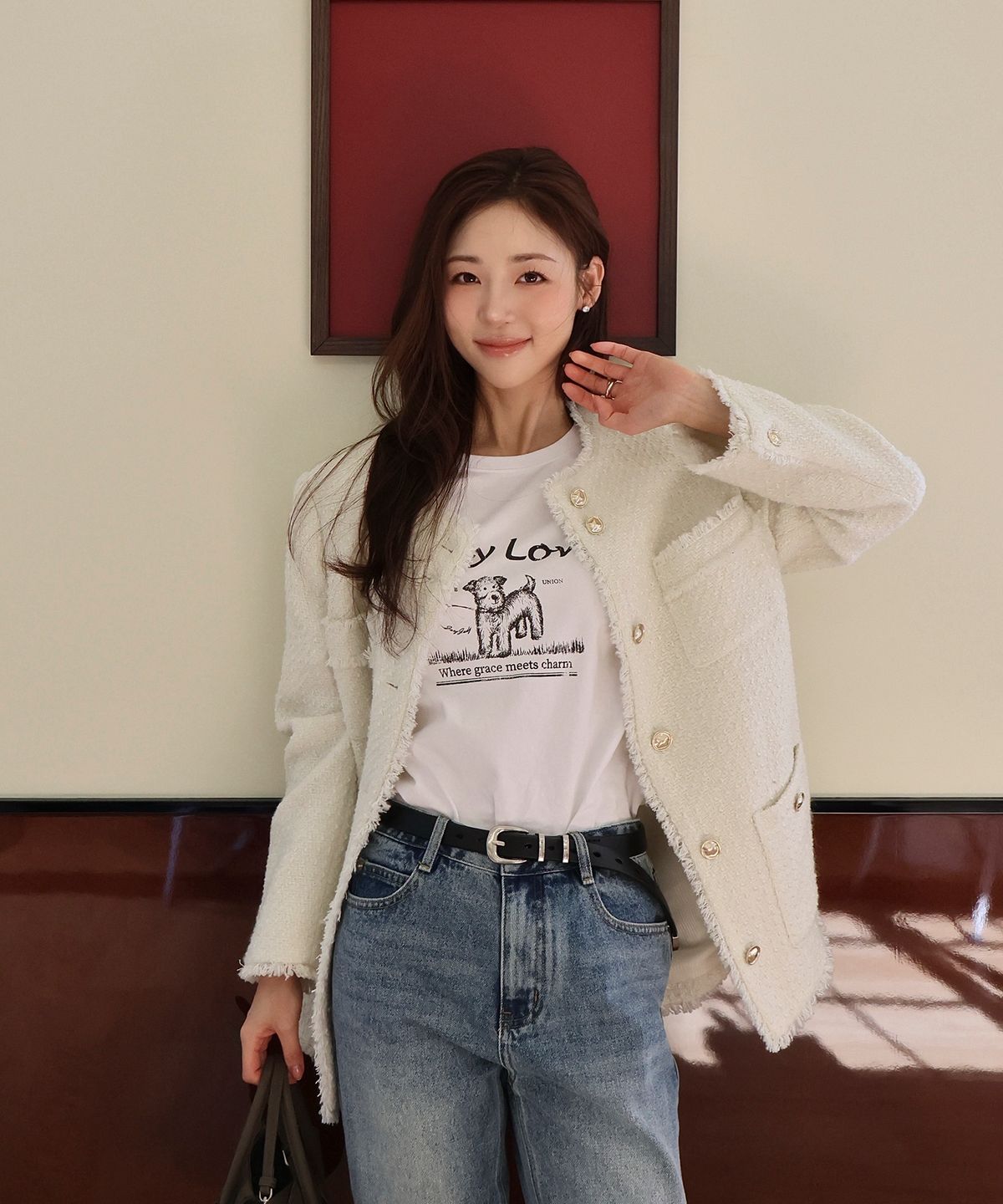 쥬시쥬디(JUCYJUDY) 퍼피그래픽티셔츠 J1TS320A