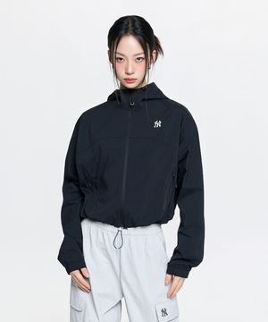 여성 고프코어 경량 커브 바람막이 NY (Black)
