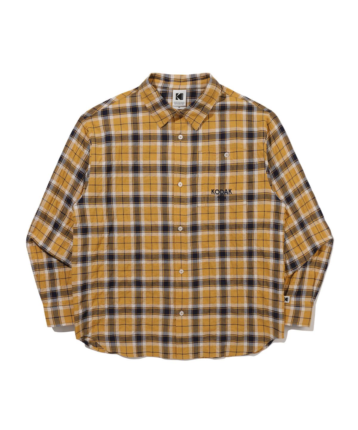 코닥(KODAK) RGB 체크 셔츠 YELLOW