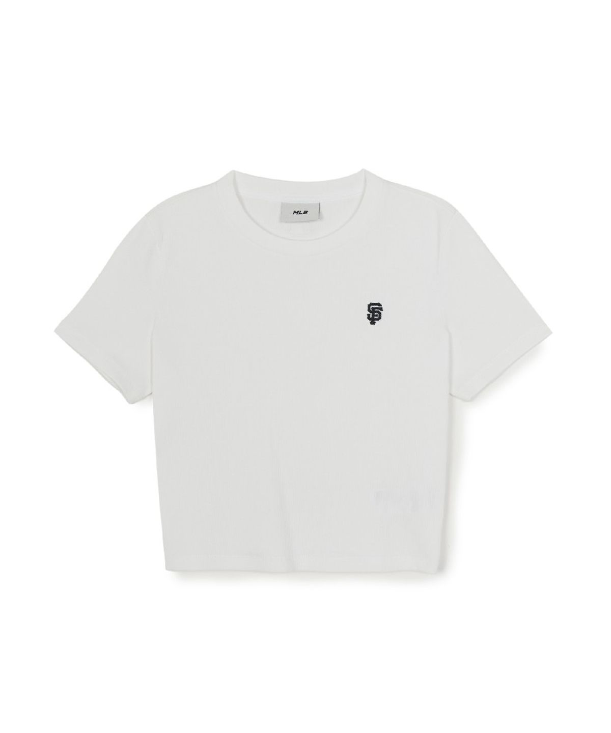 엠엘비(MLB) 여성 빈티지 슬림 골지 반팔 티셔츠 SF (White)