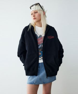 [본 라이더] 스컬윙 후드 짚업 블랙_HH16109001