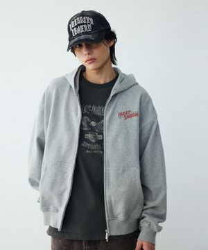 [본 라이더] 스컬윙 후드 짚업 멜란지 그레이_HH16109001