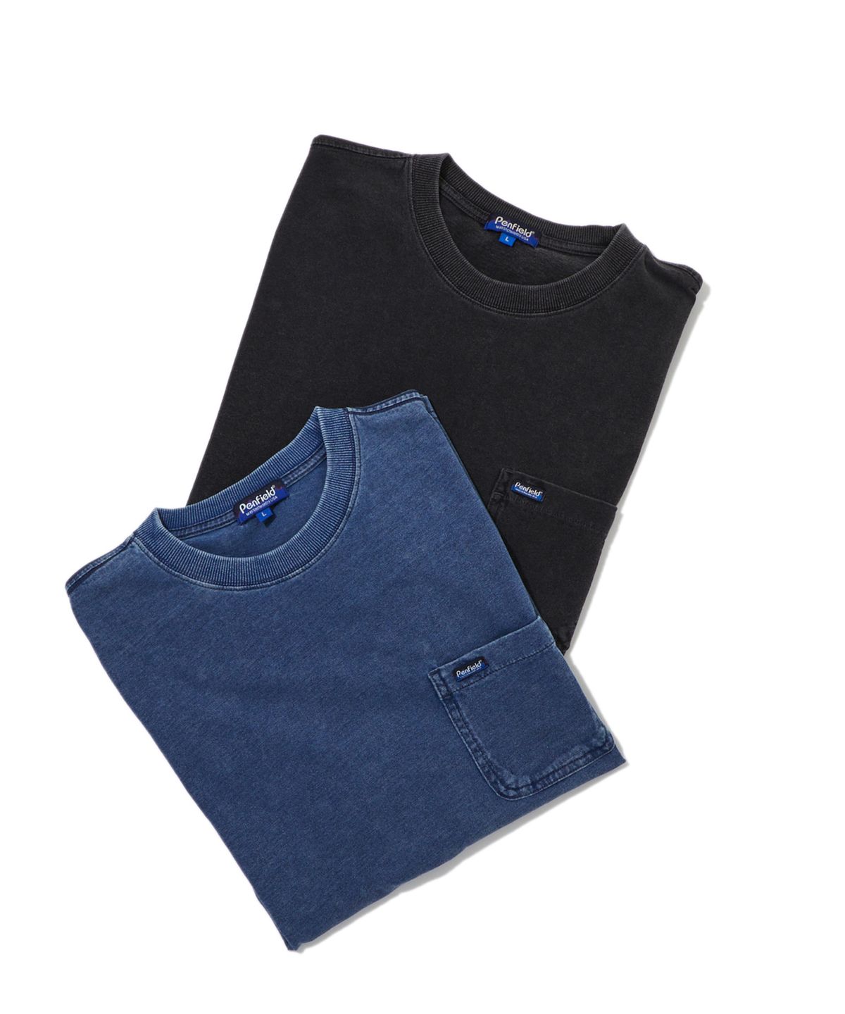 펜필드(PENFIELD) 포켓 워싱 인디고 반팔 2PACK_FS2KT01U