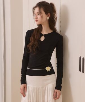 Silver ball button slim fit t shirts - 3color