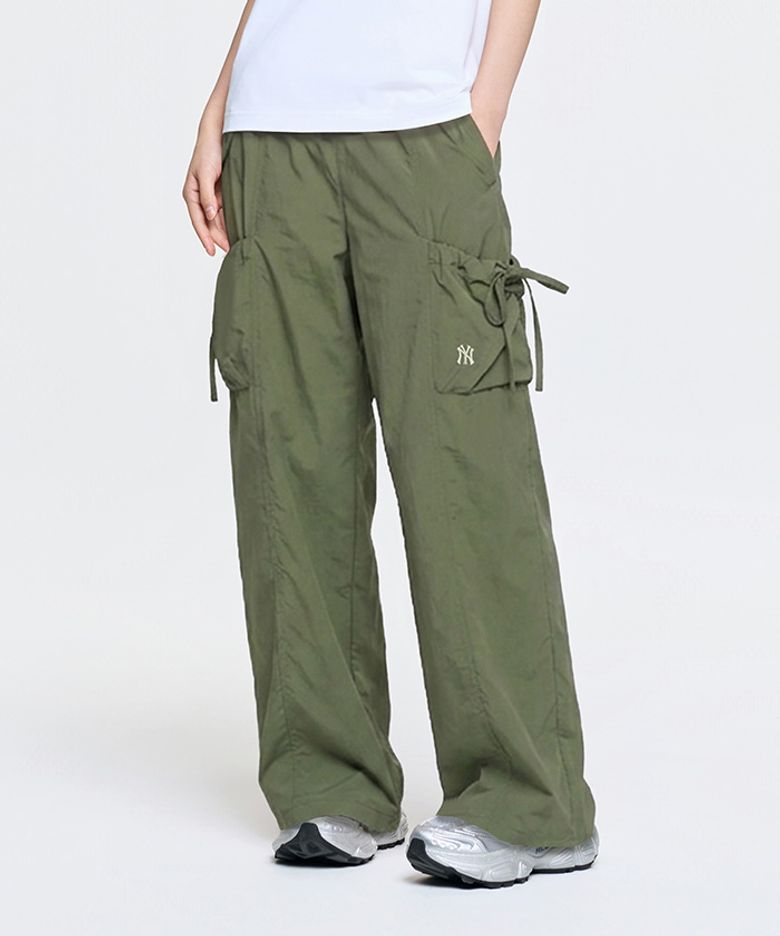 여성 고프코어 초경량 리본 카고 세미와이드 팬츠 NY (Ptn.Khaki)