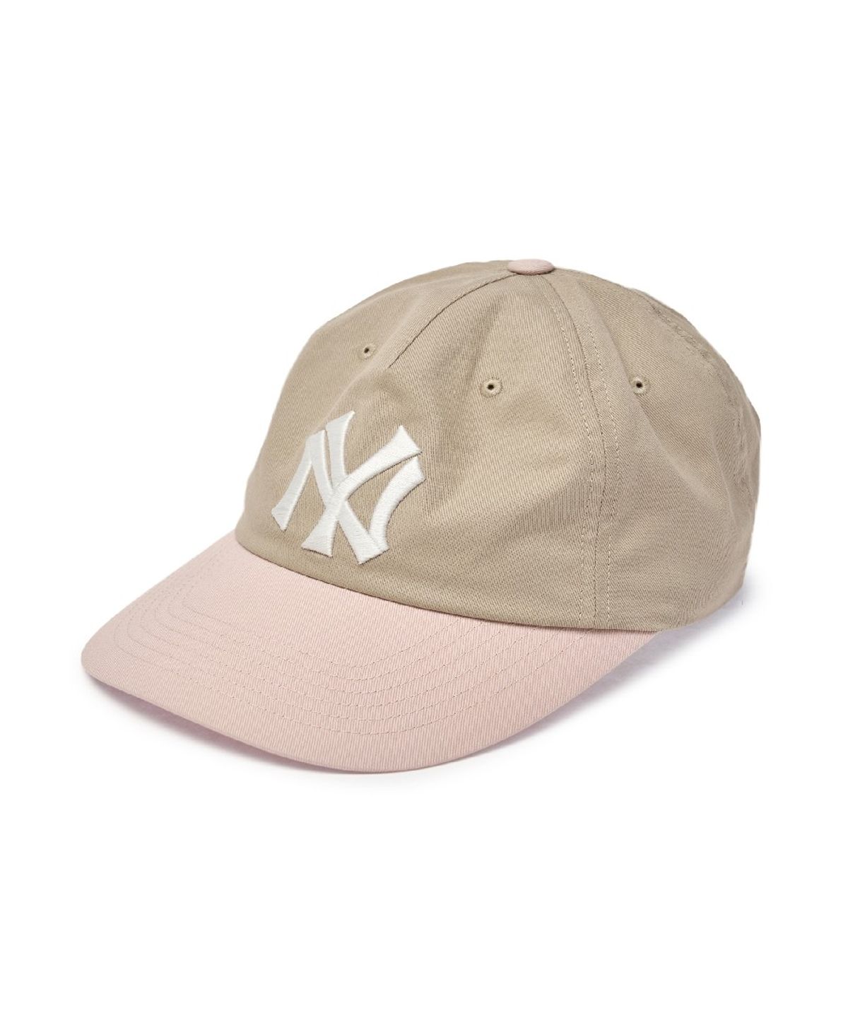 엠엘비(MLB) Q핏 배색 언스트럭쳐 볼캡 NY (Mg.Sand)