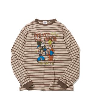 멀티 스트라이프 스테이션 긴소매 티셔츠 브라운_FS2KT35U