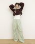 앵클 버튼 와이드 팬츠 (애플그린)