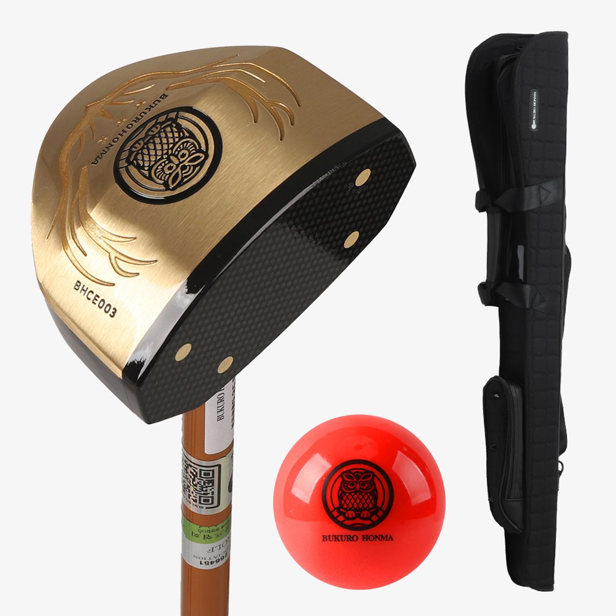 페르시안캣 골프(PERSIANCAT GOLF) 부쿠로혼마 감나무 3스타 A세트 (가방 볼) 파크골프협회 공인 대회용 파크골프채