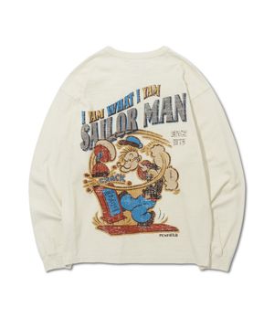 슬럽 유니브 긴소매 티셔츠 아이보리_FS1KT45U