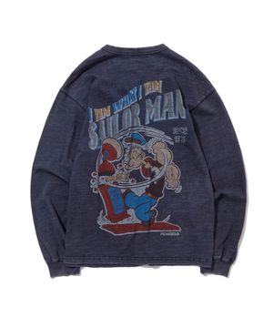 슬럽 유니브 긴소매 티셔츠 네이비_FS1KT44U