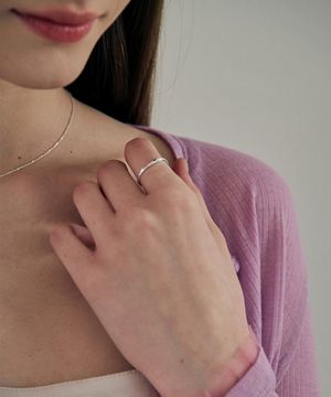 슬릭 실버 오픈링 / STJ-RB1198WG