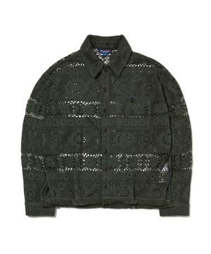 프린지 크로셰 셔츠 올리브_FS1CT01U