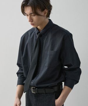 워시드 버튼다운 셔츠 - 딥 네이비