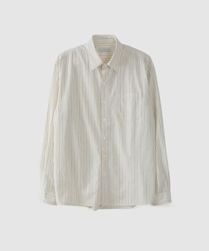 핀 스트라이프 셔츠 - 크림