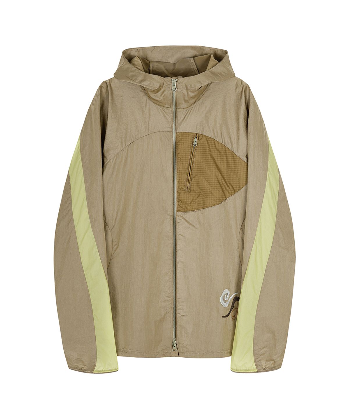 썸웨어 아웃사이드 하이킹 컴퍼니(SOMEWHERE OUTSIDE HIKING COMPANY) 웨일 아일랜드 윈드브레이커_BEIGE
