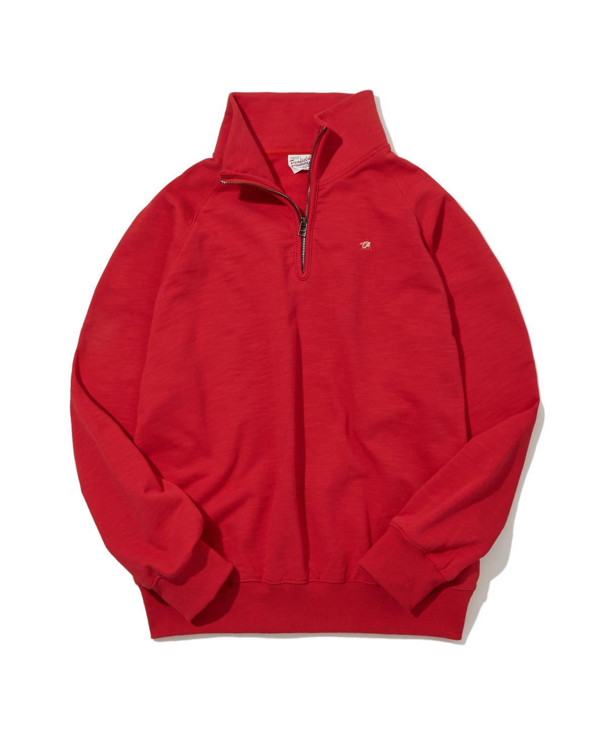 펜필드(PENFIELD) 하프집업 페이디드 슬럽 롱슬리브 레드_FS2KJ60U