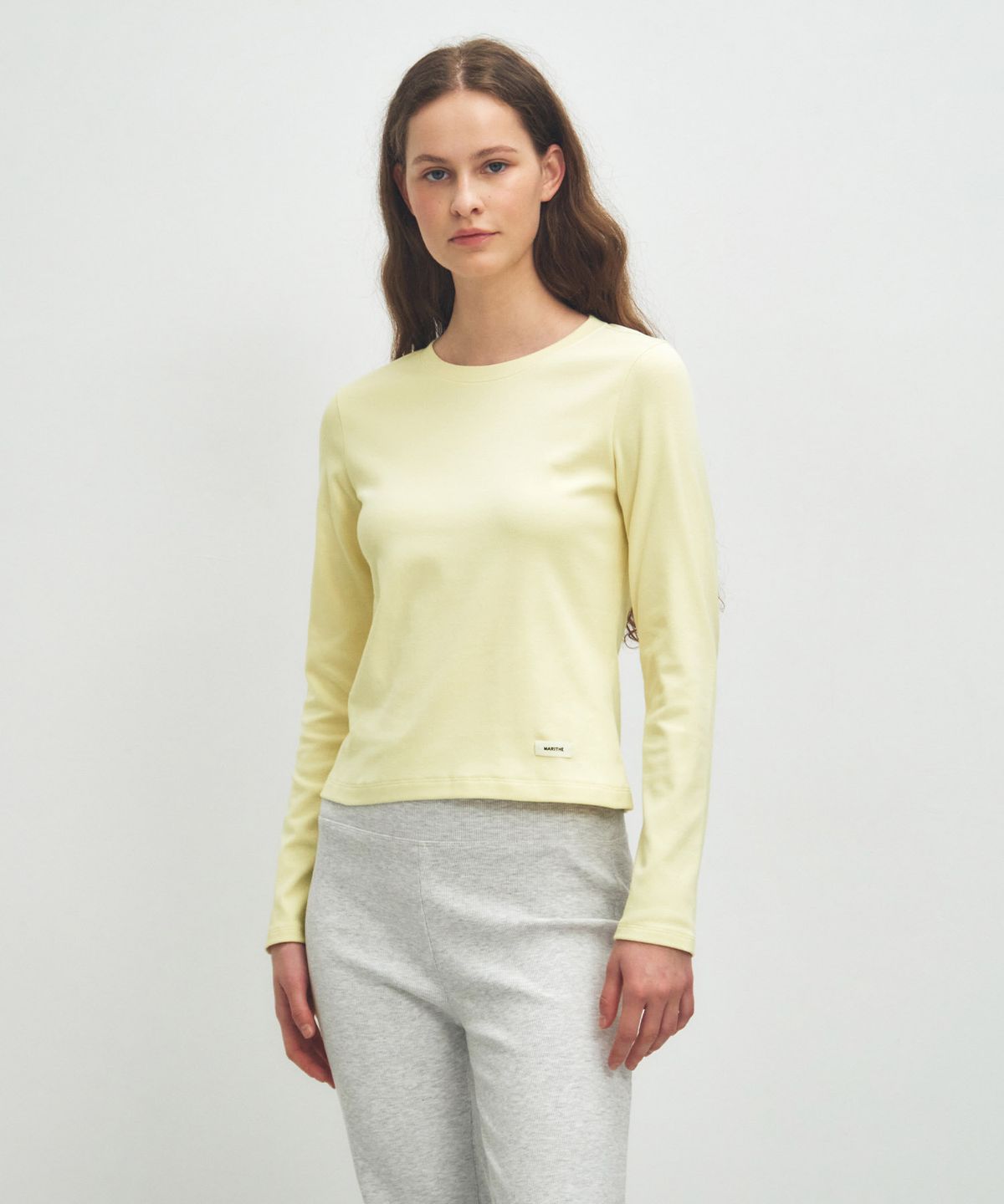 마리떼 프랑소와 저버(MARITHÉ + FRANҪOIS GIRBAUD) W BASIC LONG SLEEVE light yellow