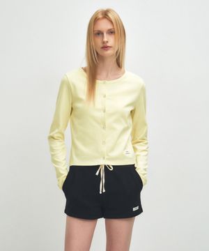 W BASIC COTTON CARDIGAN light yellow