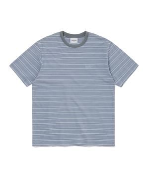 Washed Striped Tee Blue