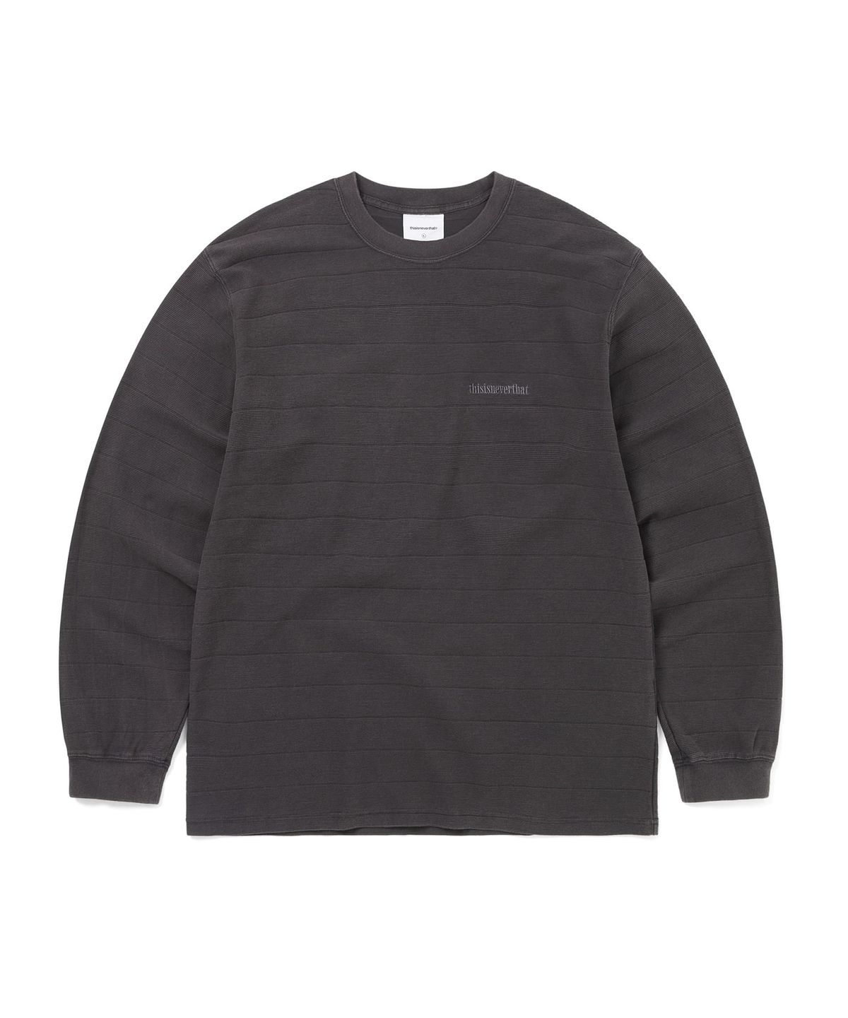 디스이즈네버댓(THISISNEVERTHAT) Border Jacquard L/S Tee Off Black