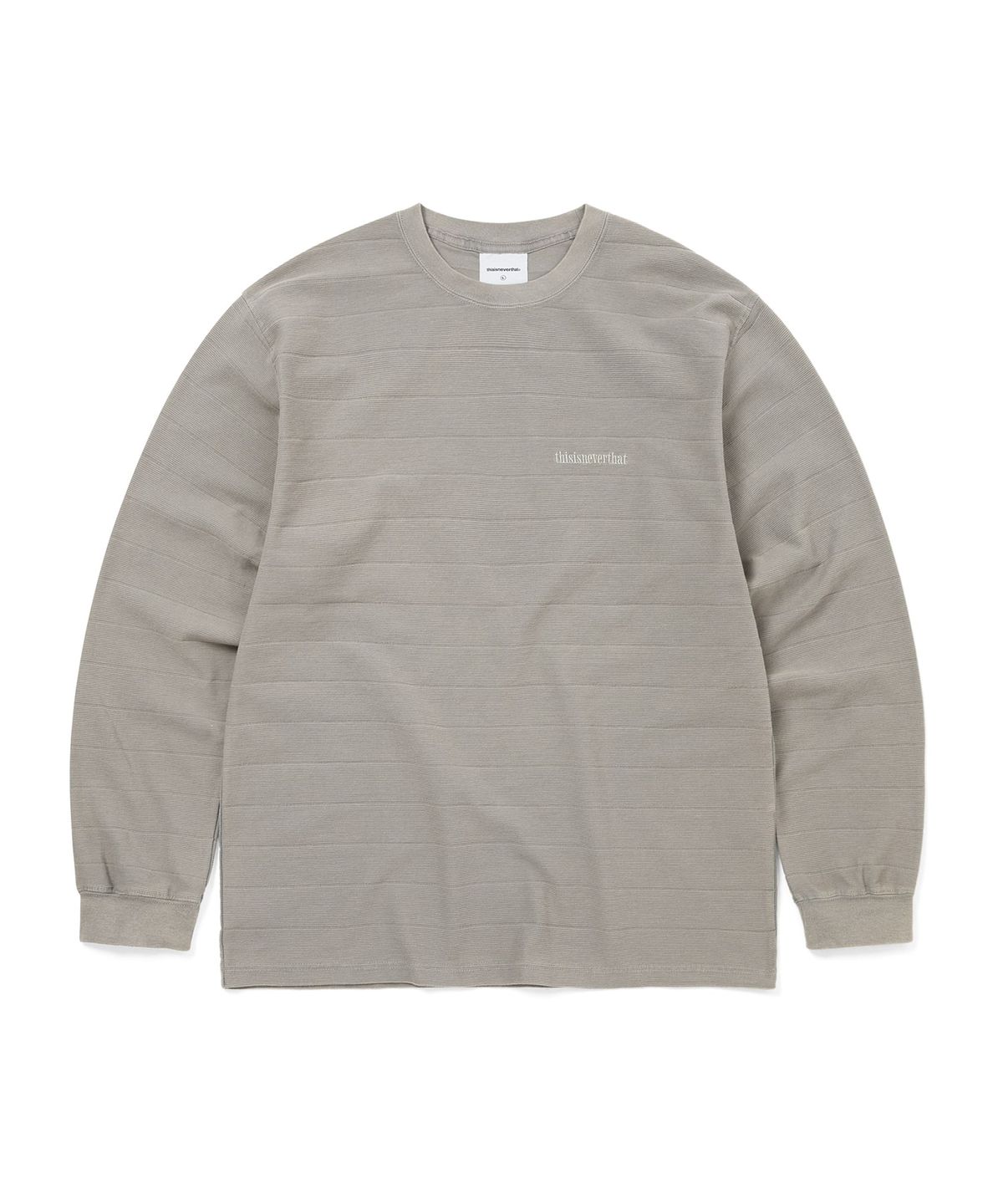 디스이즈네버댓(THISISNEVERTHAT) Border Jacquard L/S Tee Graphite