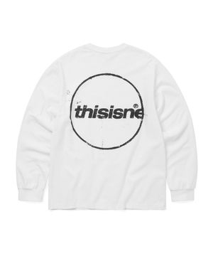 C-Logo Wale L/S Tee White