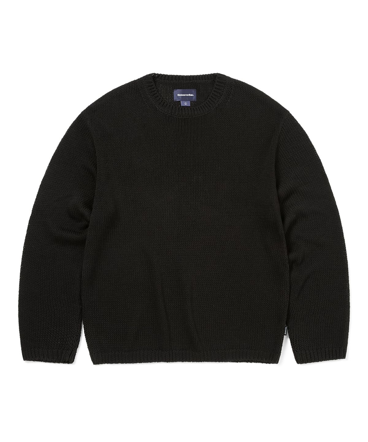 디스이즈네버댓(THISISNEVERTHAT) Loose Gauge Knit Crew Black