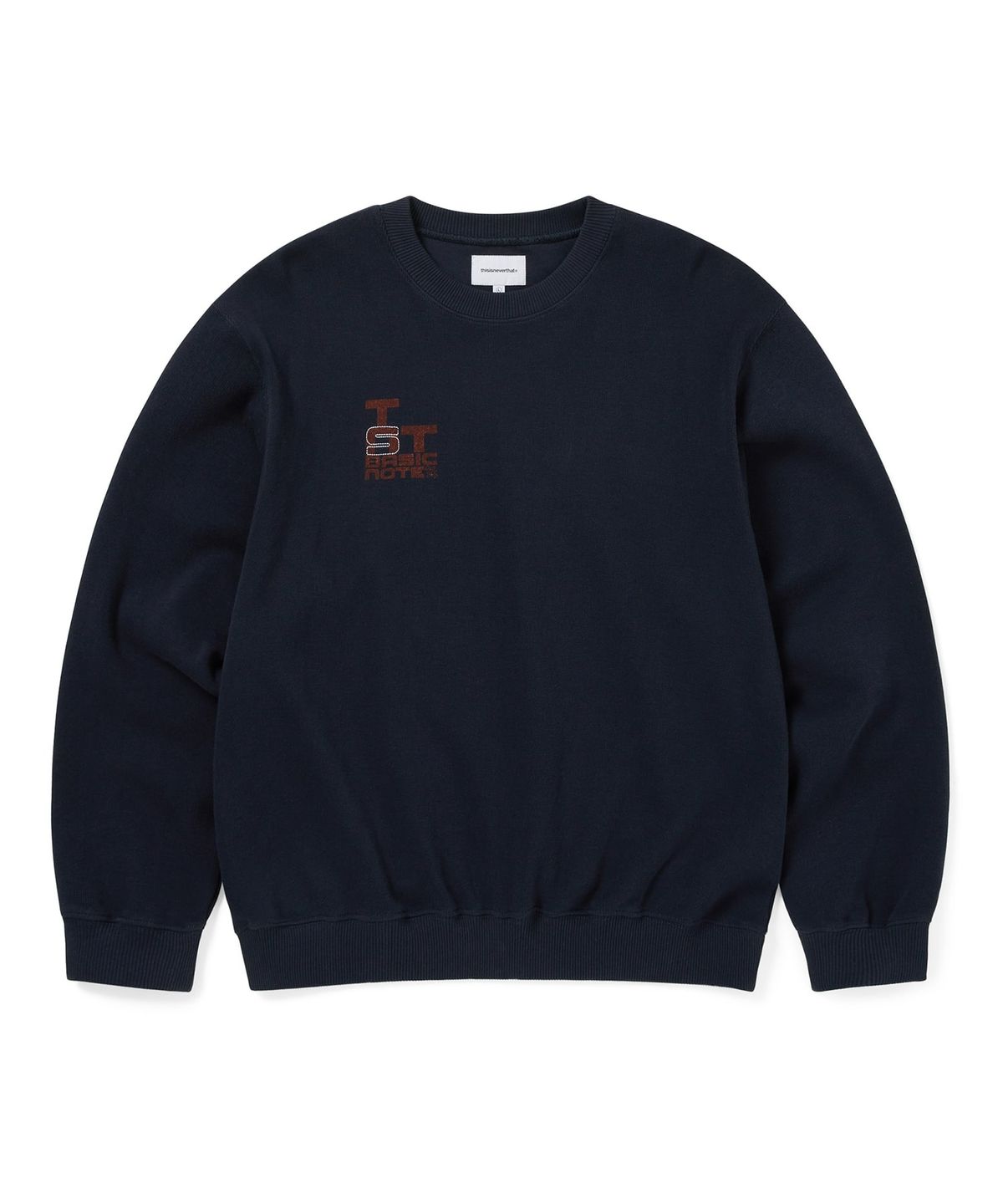 디스이즈네버댓(THISISNEVERTHAT) Basic Note Crewneck Navy
