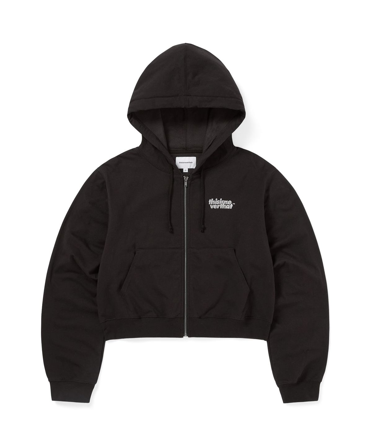 디스이즈네버댓(THISISNEVERTHAT) Thermal LT W Zip Up Hoodie Off Black