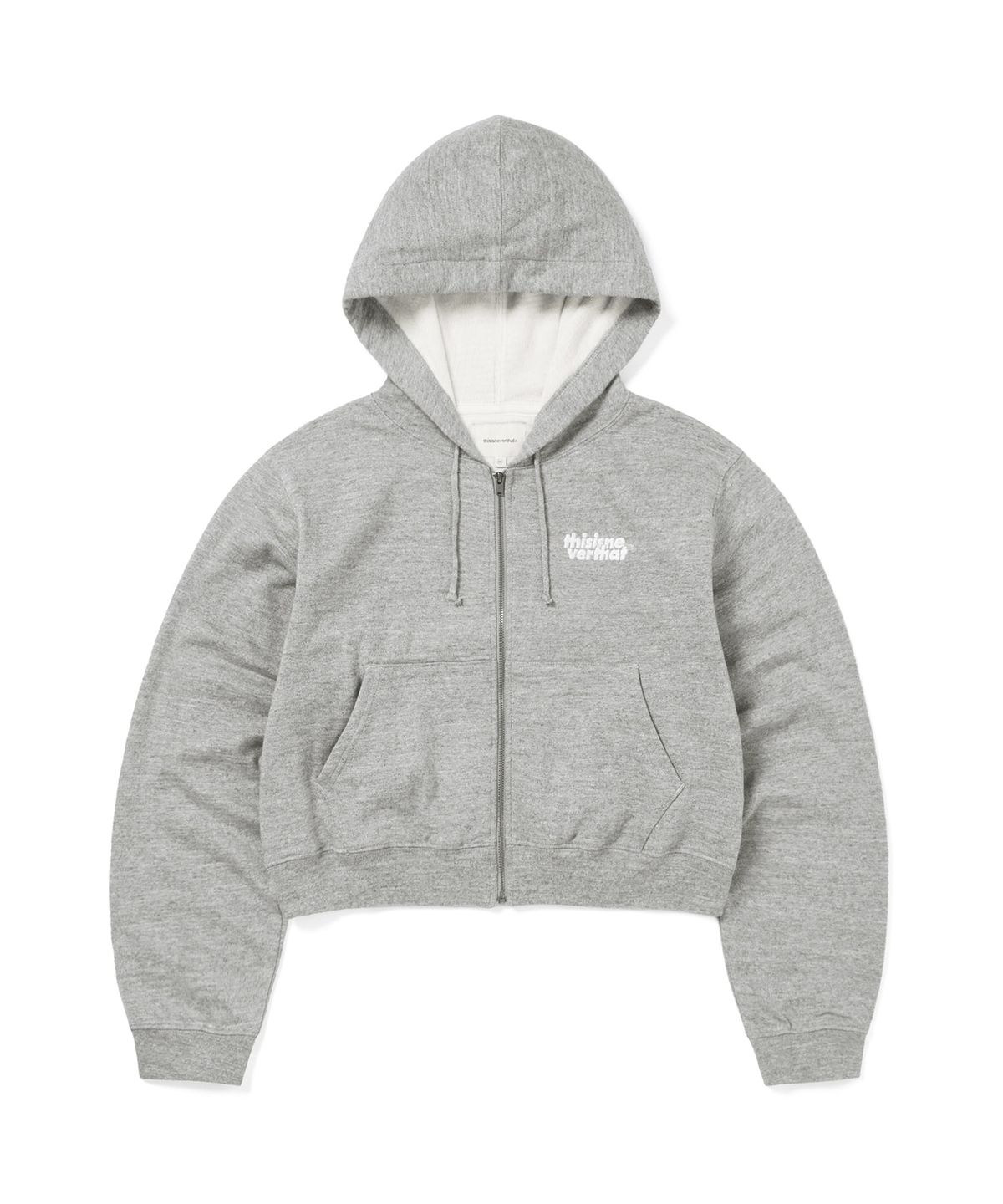 디스이즈네버댓(THISISNEVERTHAT) Thermal LT W Zip Up Hoodie Heather Ash Grey
