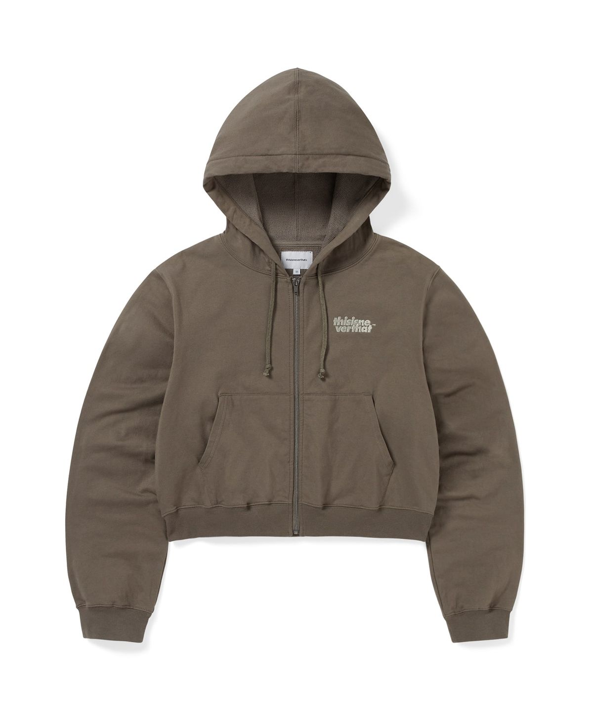 디스이즈네버댓(THISISNEVERTHAT) Thermal LT W Zip Up Hoodie Dark Mocha