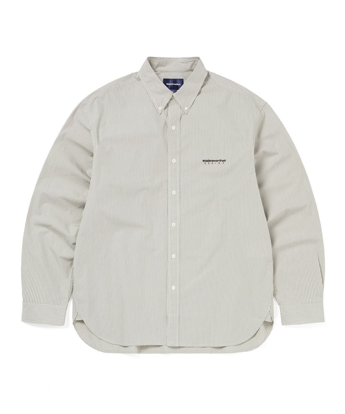 디스이즈네버댓(THISISNEVERTHAT) DSN Striped Shirt Beige