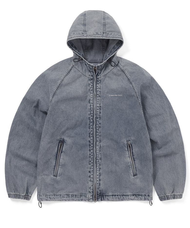 SP-Logo Denim Windbreaker Washed Blue