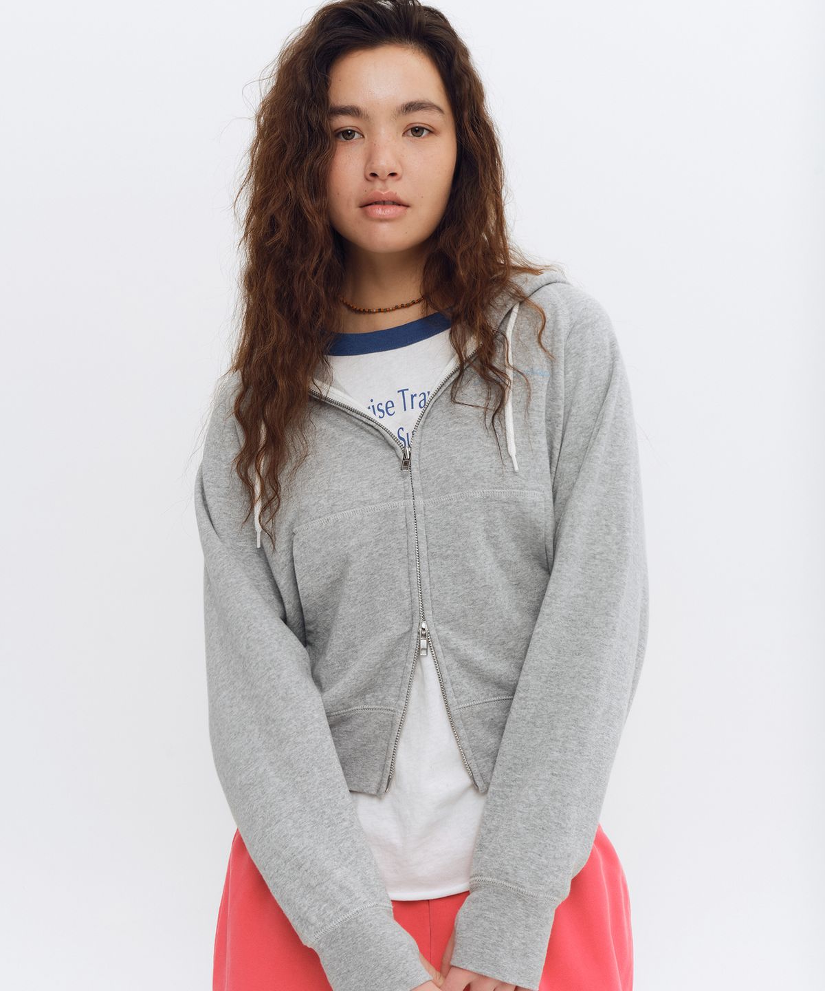 헬로 선라이즈(HELLO SUNRISE) HS Sweat Zip-Up Hoodie (W)_Gray