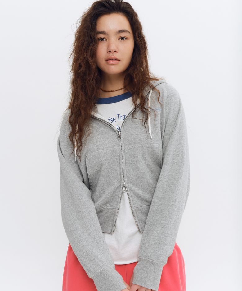 HS Sweat Zip-Up Hoodie (W)_Gray