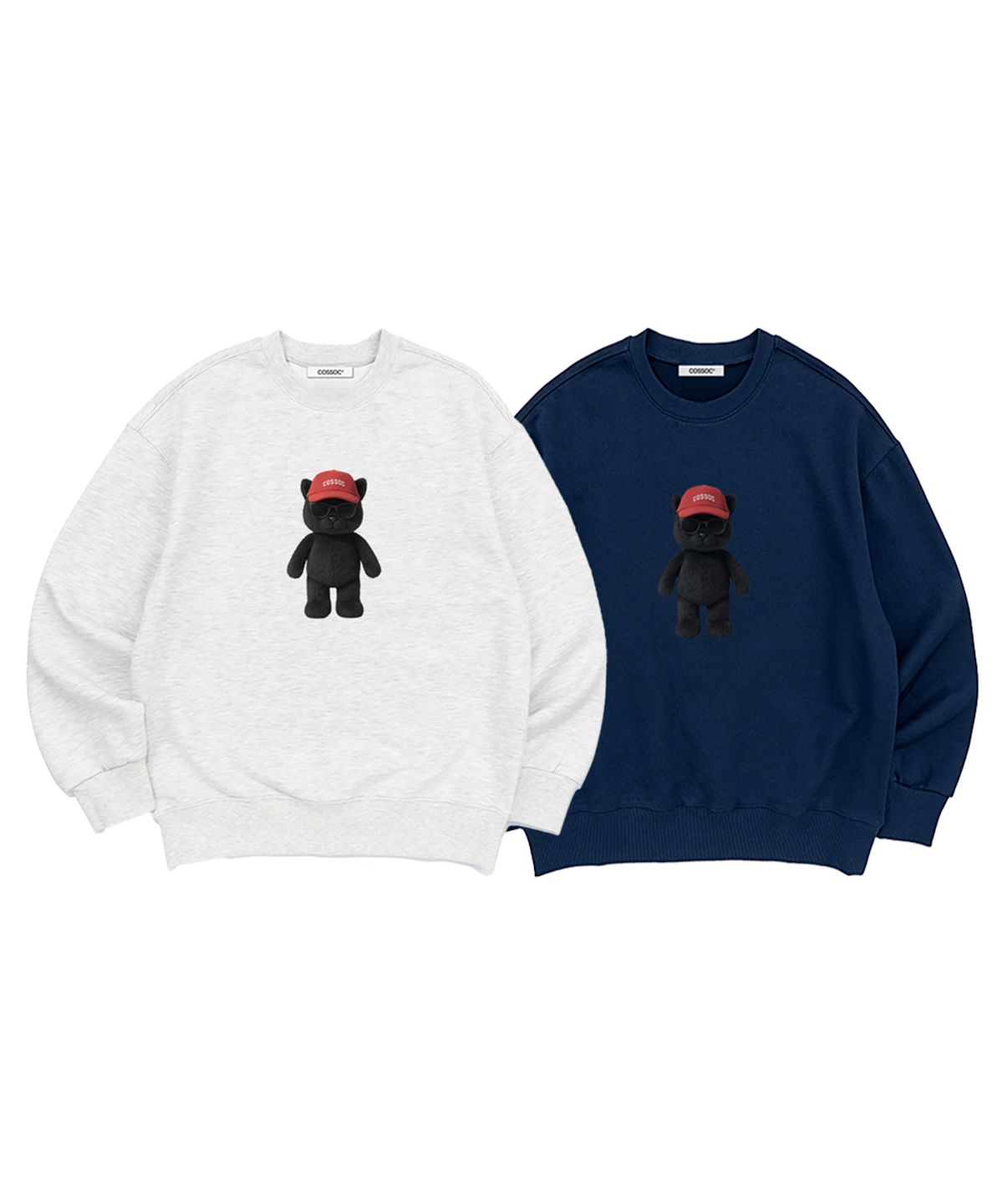 코소(COSO) CC 블랙 캣 캡 그래픽 맨투맨 (2 COLORS)