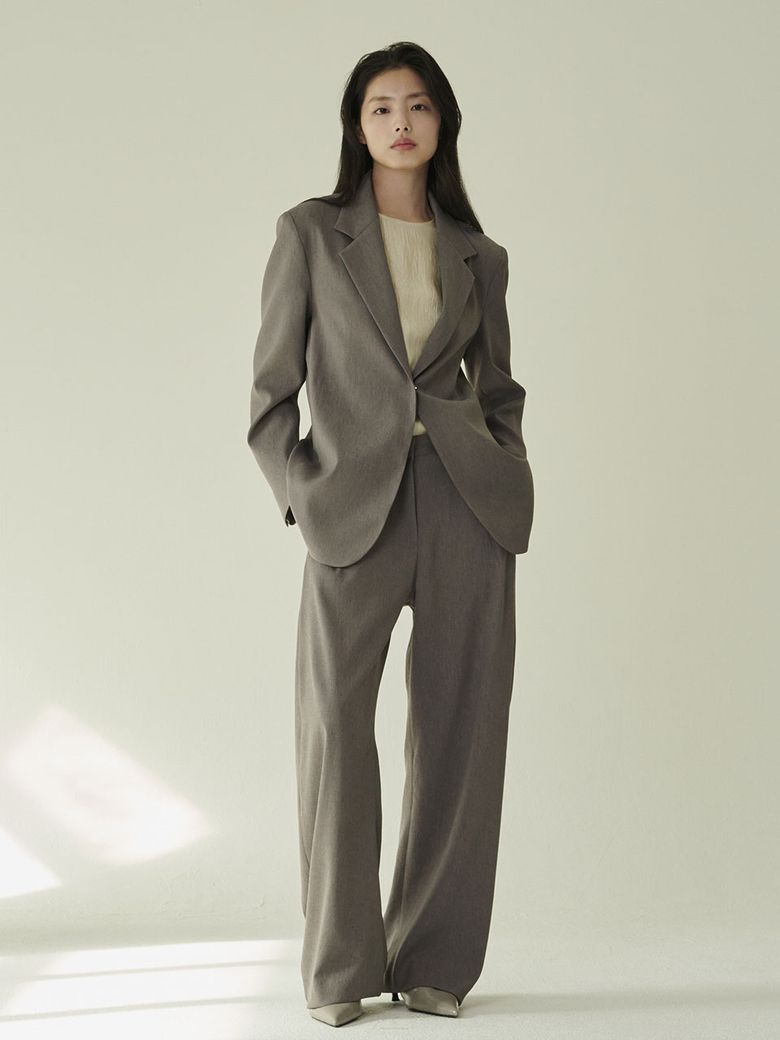테일러드 오버핏 자켓 셋업 - 다크 그레이 / Tailored Over Fit Jacket Set - D.Gray